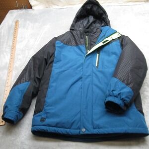 Gerry Jacket Youth Large Blue Black‎ Removable Liner Hooded Full Zip 3in1 Puffer